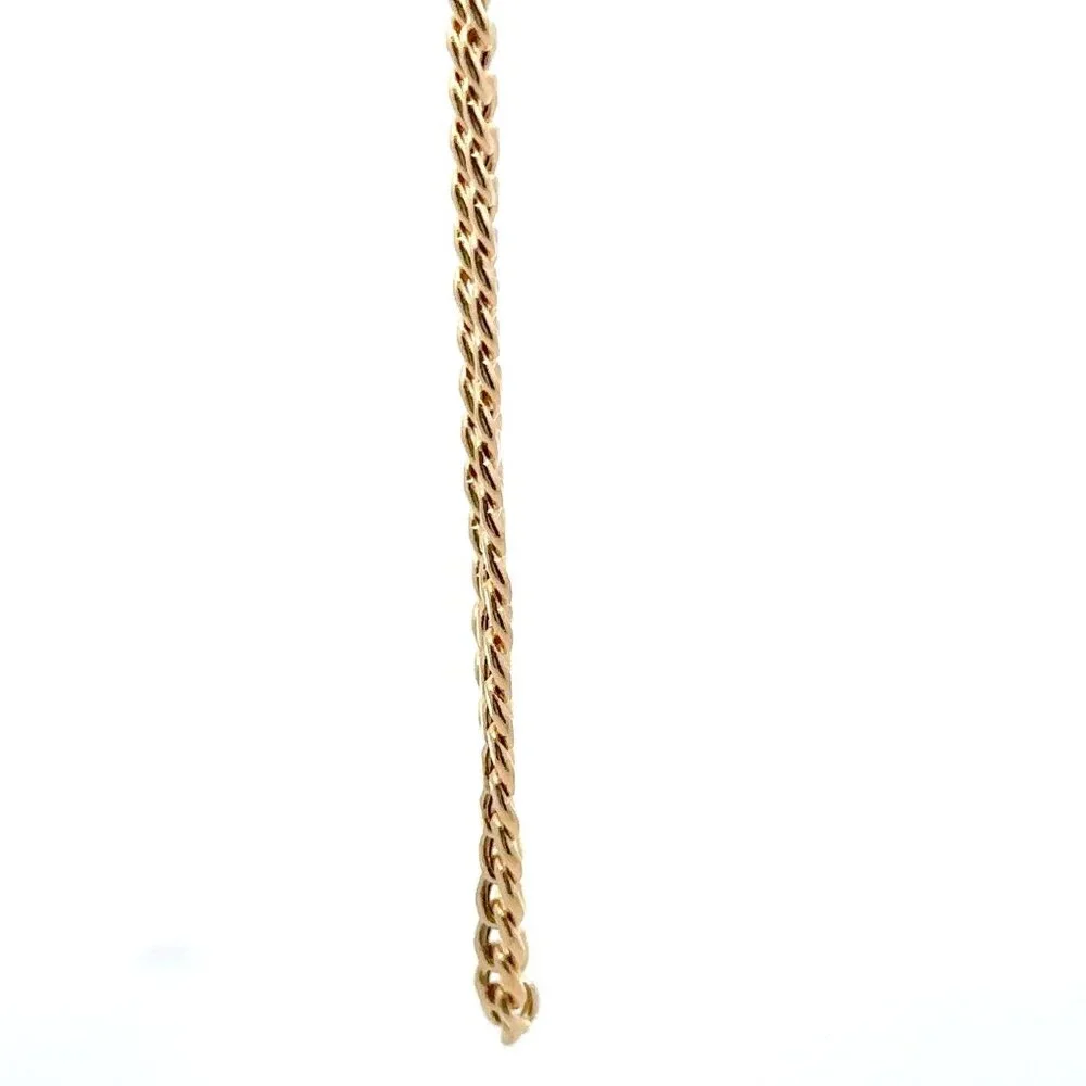 18K Gold Chain Curb Bracelet Size 7 inches - Picture 3 of 9